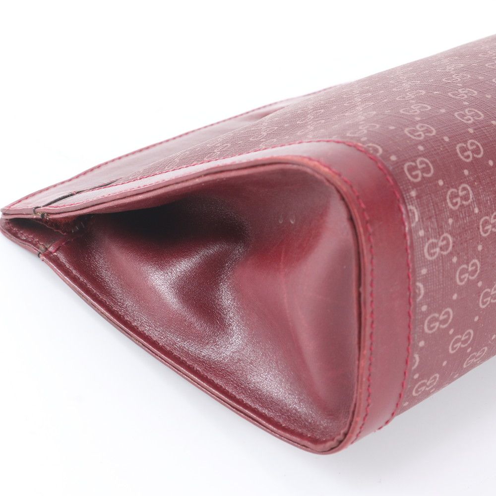 Gucci Vintage Micro GG Leather Clutch Pouch Business Bordeaux — view 5