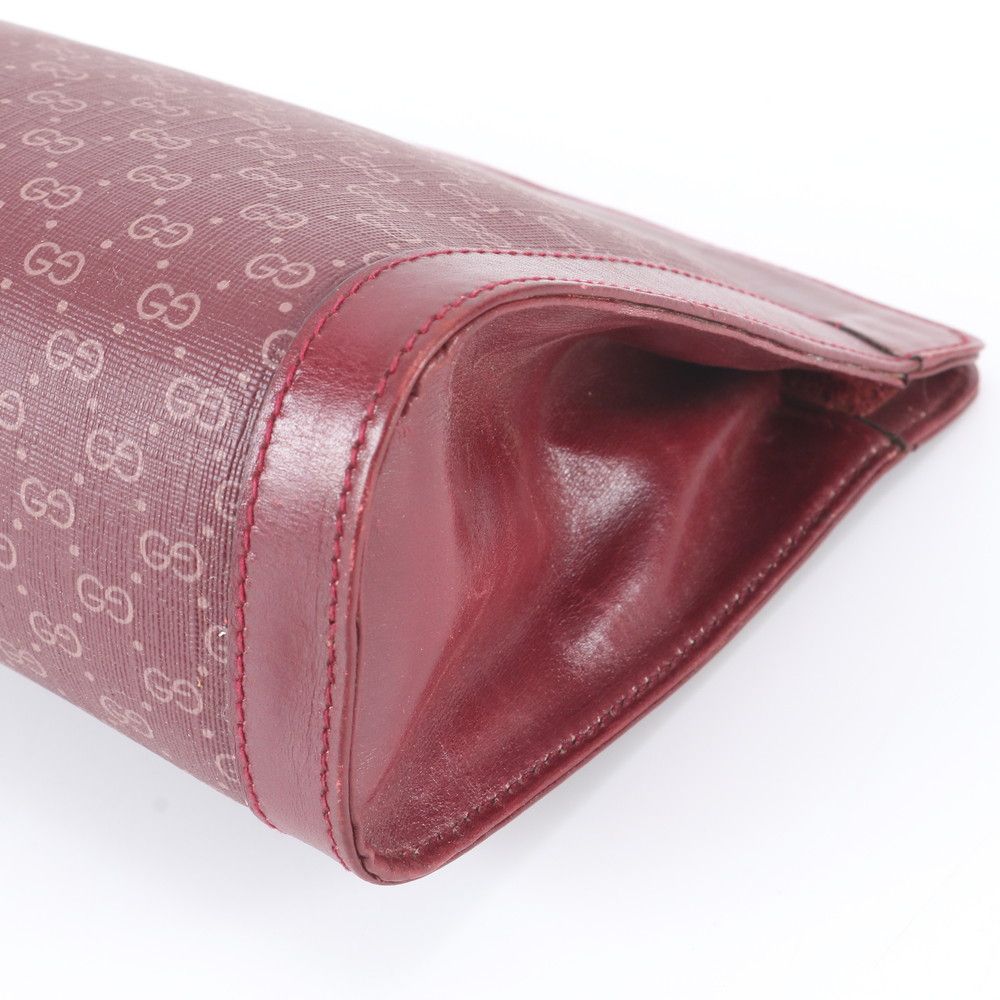 Gucci Vintage Micro GG Leather Clutch Pouch Business Bordeaux — view 3