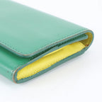 Celine Flap Leather Wallet Green — view 3