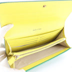 Celine Flap Leather Wallet Green — view 6