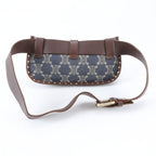 Celine Macadam Denim Triomphe Leather 2-Way Belt Bag Crossbody Waist Pouch — view 3