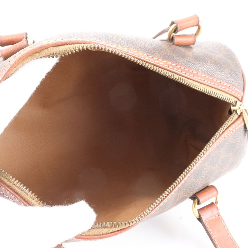 Celine Macadam Leather Shoulder Bag Tote Hand Brown — view 7