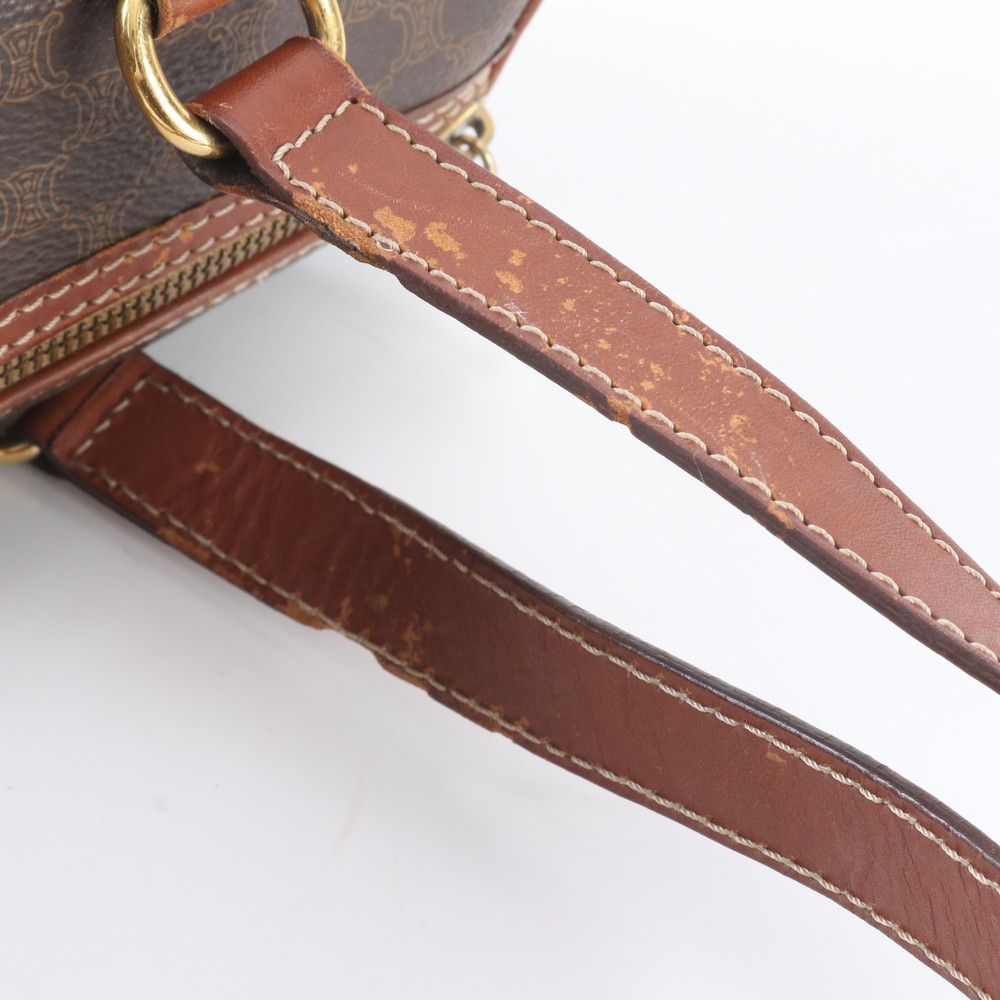 Celine Macadam Leather Shoulder Bag Tote Hand Brown — view 8