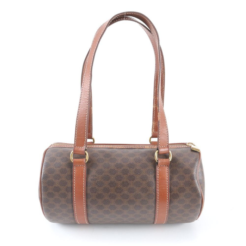 Celine Macadam Leather Shoulder Bag Tote Hand Brown — view 3