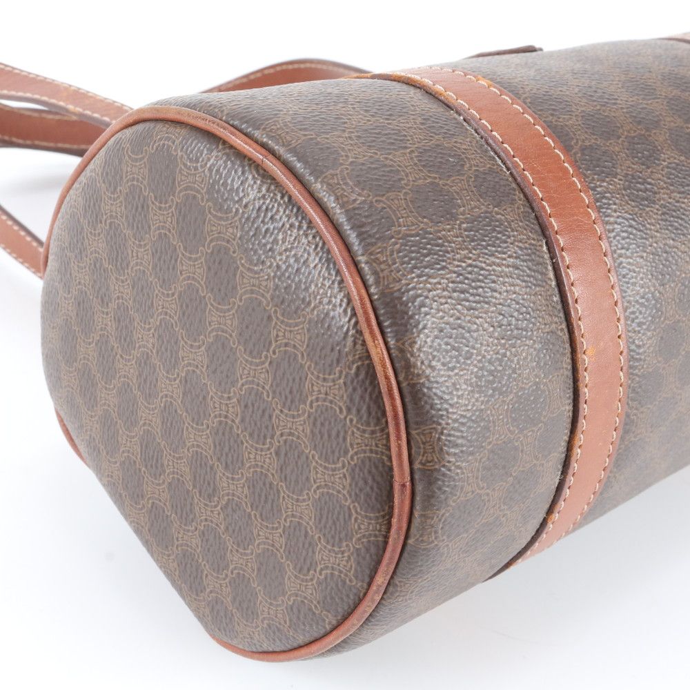 Celine Macadam Leather Shoulder Bag Tote Hand Brown — view 6