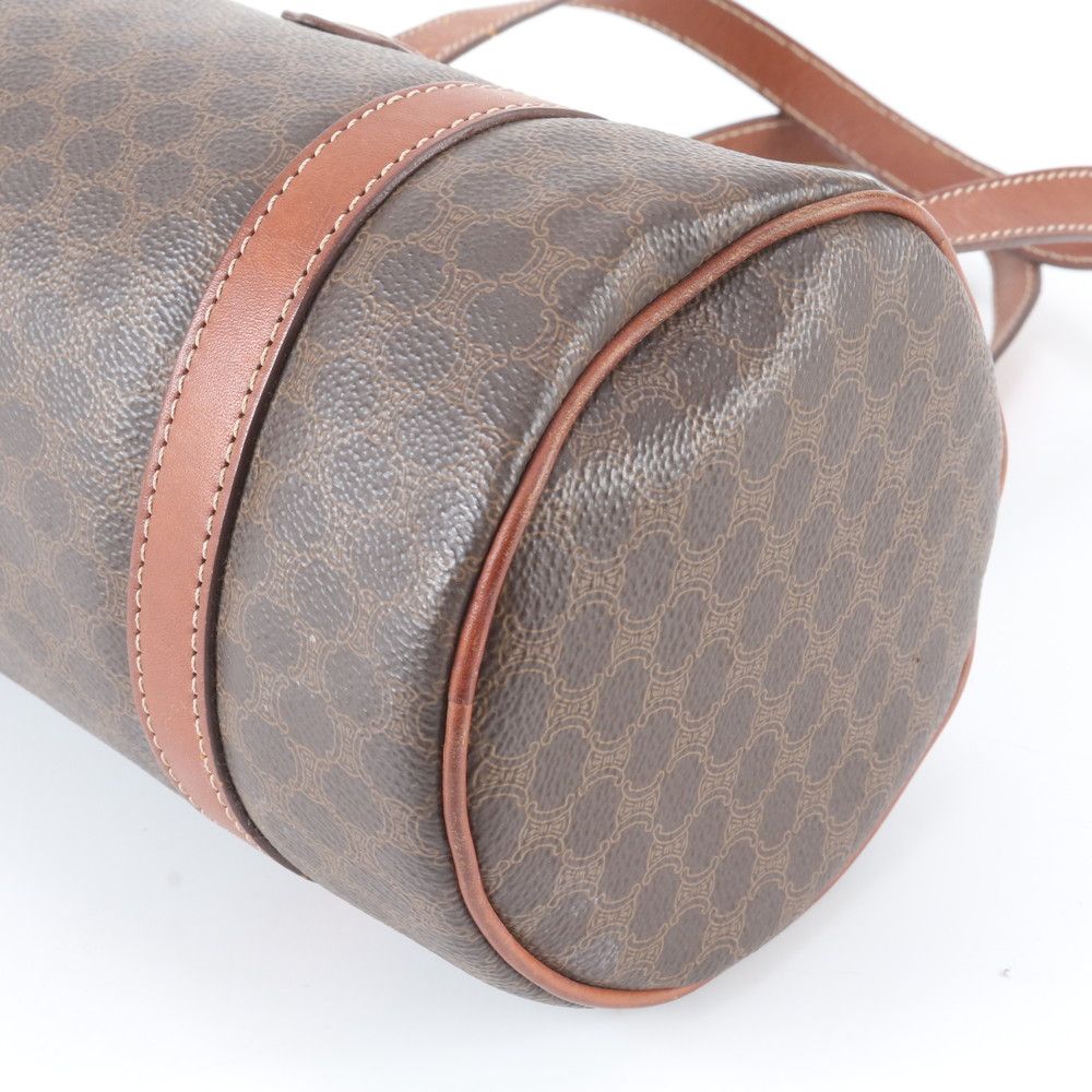 Celine Macadam Leather Shoulder Bag Tote Hand Brown — view 4