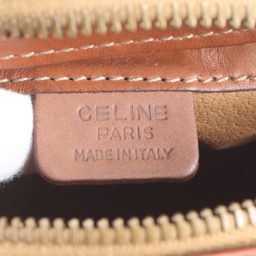 Celine Macadam Leather Shoulder Bag Tote Hand Brown — view 9