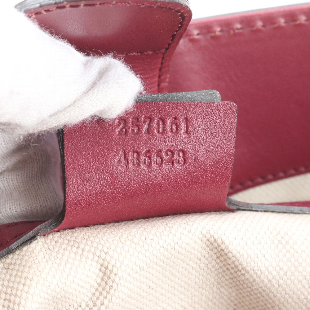 Gucci GG Canvas Mayfair Ribbon Leather Tote Shoulder — view 9