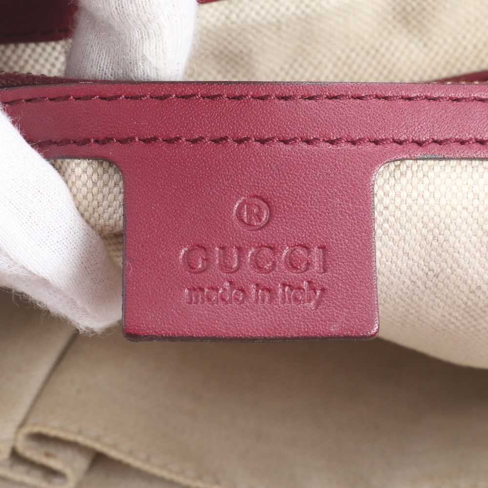 Gucci GG Canvas Mayfair Ribbon Leather Tote Shoulder — view 8