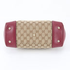 Gucci GG Canvas Mayfair Ribbon Leather Tote Shoulder — view 5