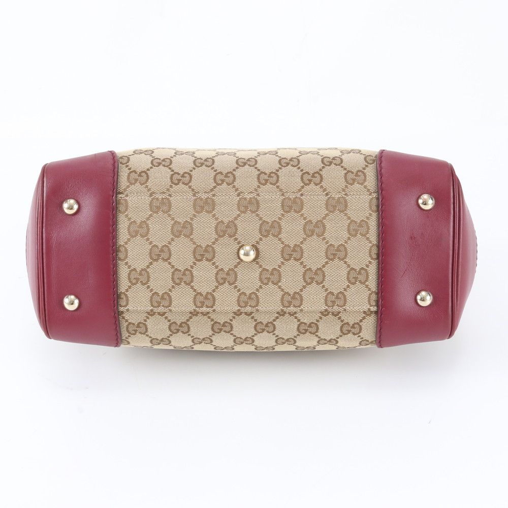 Gucci GG Canvas Mayfair Ribbon Leather Tote Shoulder — view 5