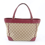 Gucci GG Canvas Mayfair Ribbon Leather Tote Shoulder — view 3