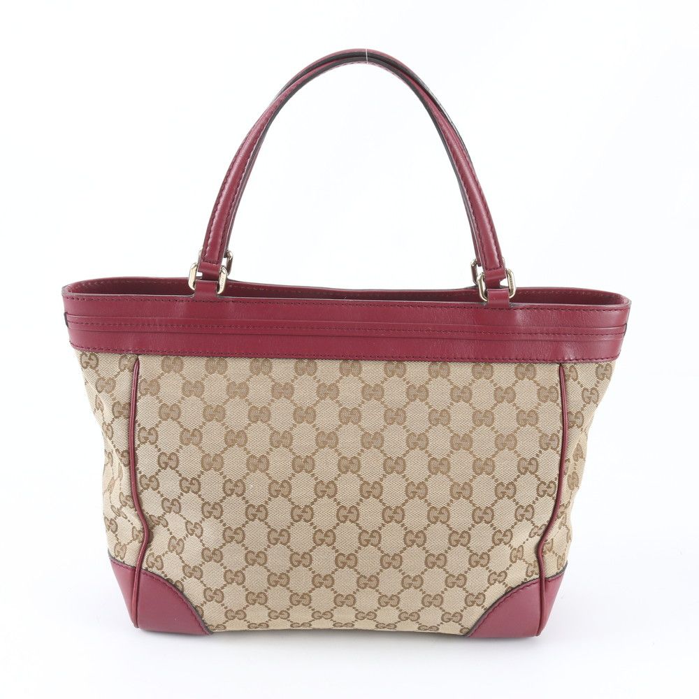 Gucci GG Canvas Mayfair Ribbon Leather Tote Shoulder — view 3