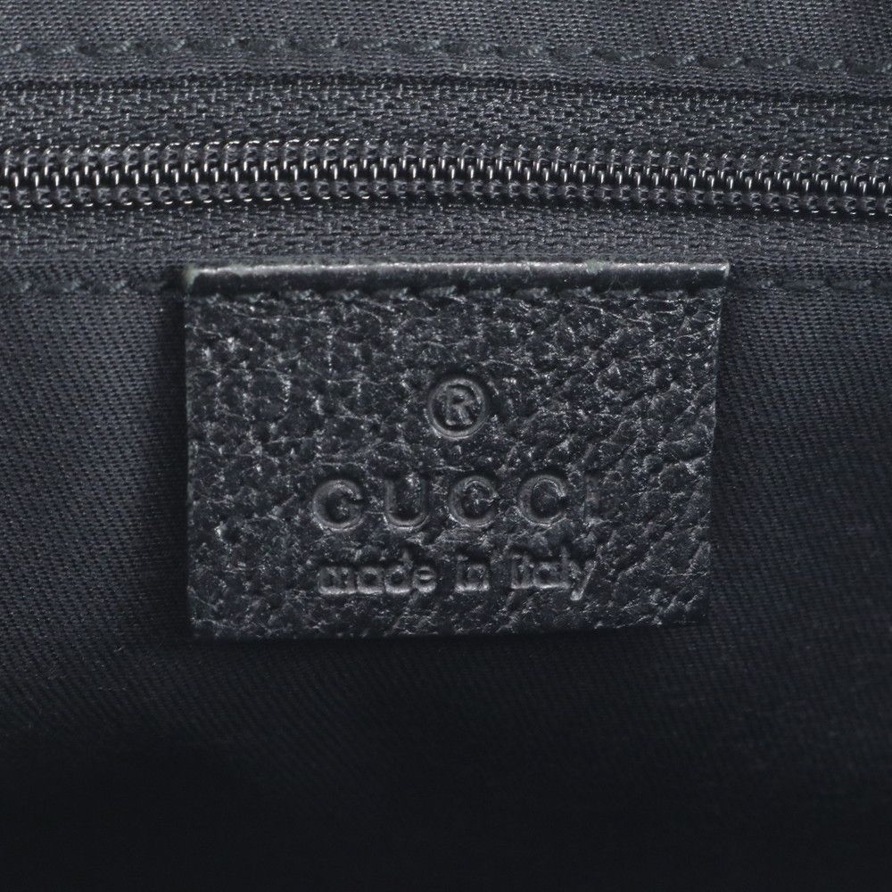 Gucci GG Canvas Leather Tote Shoulder Business Document Black — view 8