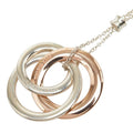 Tiffany & Co Interlocking Circle Necklace Silver Gold Rubedo
