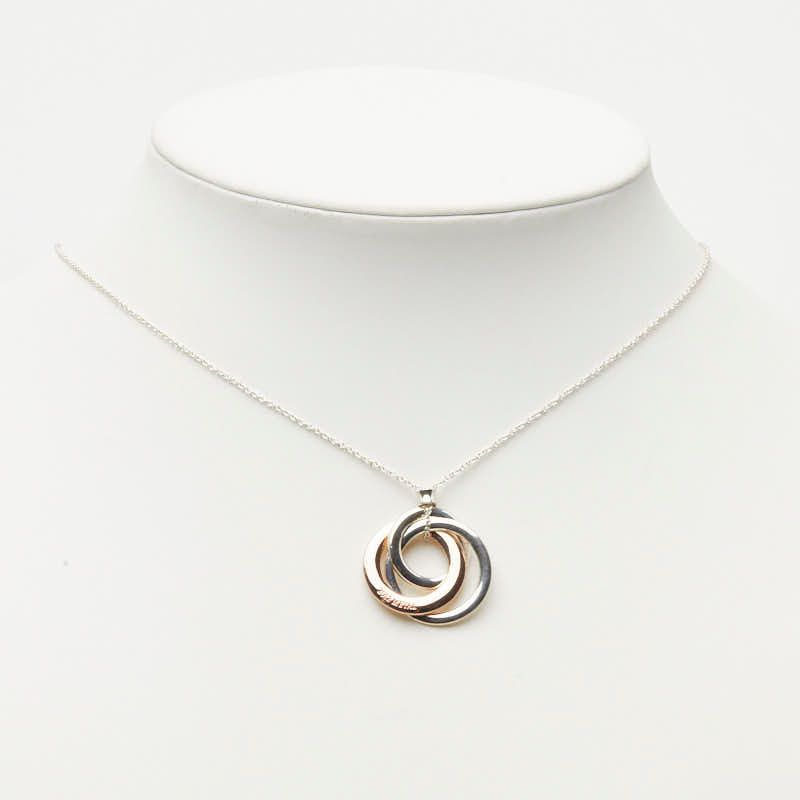 Tiffany & Co Interlocking Circle Necklace Silver Gold Rubedo — view 7