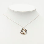 Tiffany & Co Interlocking Circle Necklace Silver Gold Rubedo — view 7