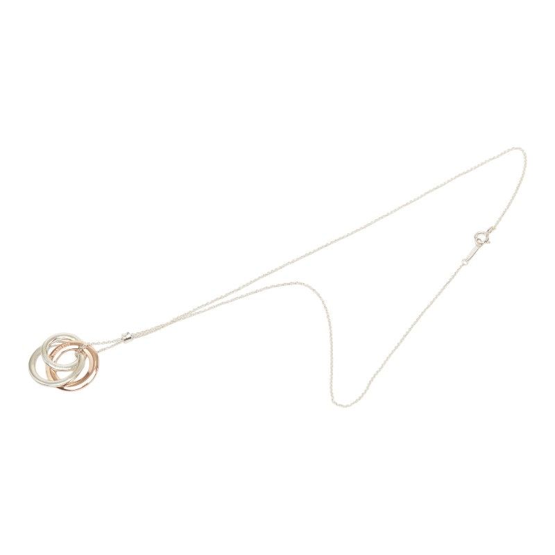 Tiffany & Co Interlocking Circle Necklace Silver Gold Rubedo — view 4