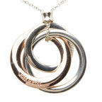 Tiffany & Co Interlocking Circle Necklace Silver Gold Rubedo — view 2