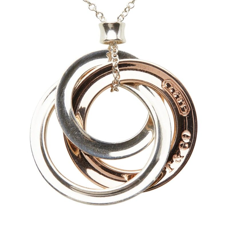 Tiffany & Co Interlocking Circle Necklace Silver Gold Rubedo — view 3