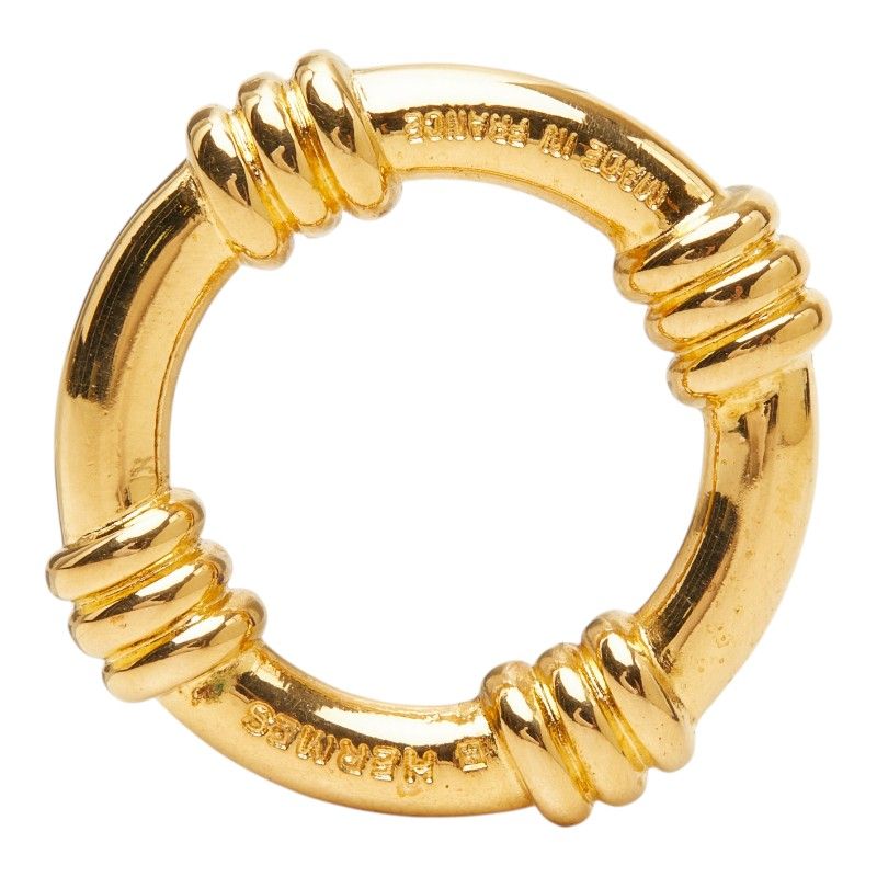 Hermes Scarf Ring Gold Plated — view 5