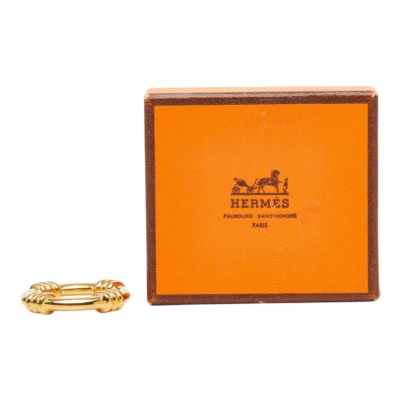 Hermes Scarf Ring Gold Plated — view 6