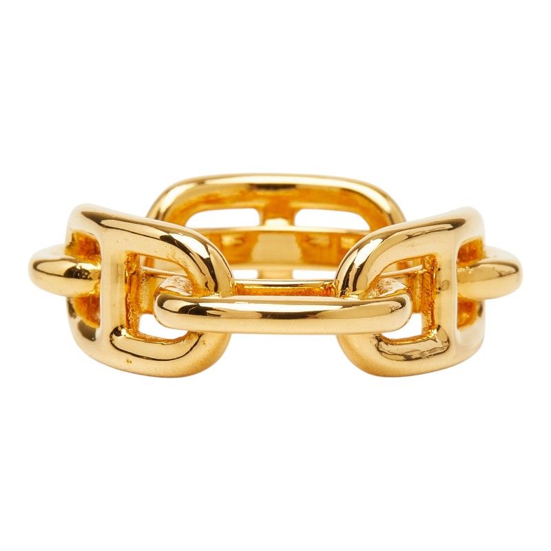 Hermes Legato Chaine D'ancre Scarf Ring Gold Plated — view 4