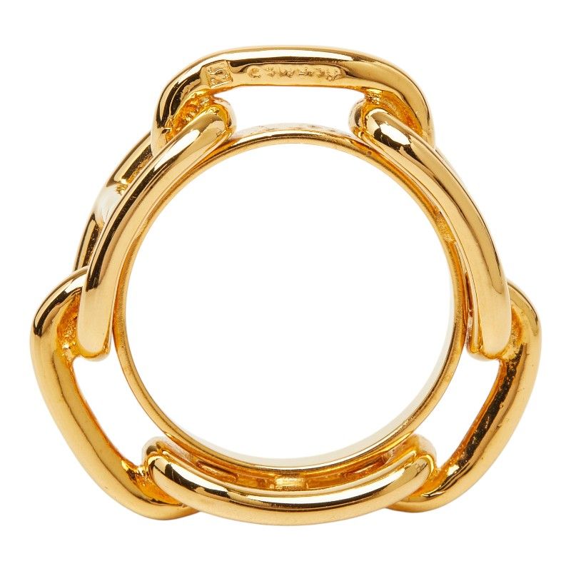 Hermes Legato Chaine D'ancre Scarf Ring Gold Plated — view 5