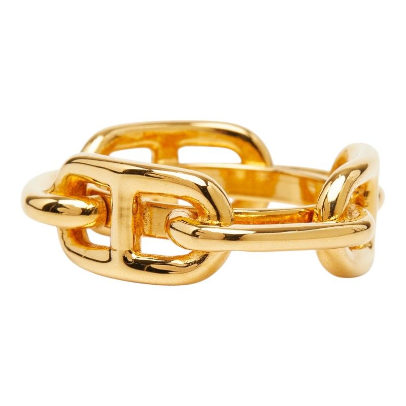 Hermes Legato Chaine D'ancre Scarf Ring Gold Plated — view 3