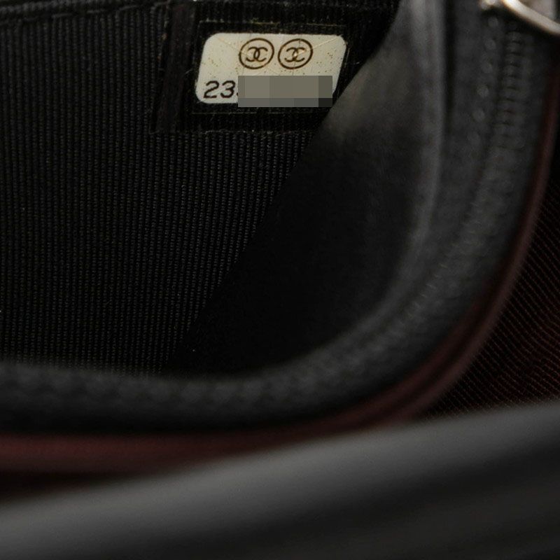 Chanel CC Logo Quilted Crossbody Chain Shoulder Bag Wallet Black Lambskin — view 7