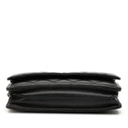 Chanel CC Logo Quilted Crossbody Chain Shoulder Bag Wallet Black Lambskin — view 3