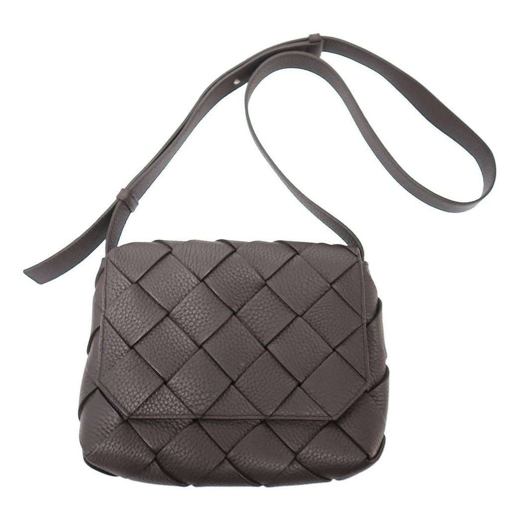 Bottega Veneta Diago Intrecciato Shoulder Bag Brown
