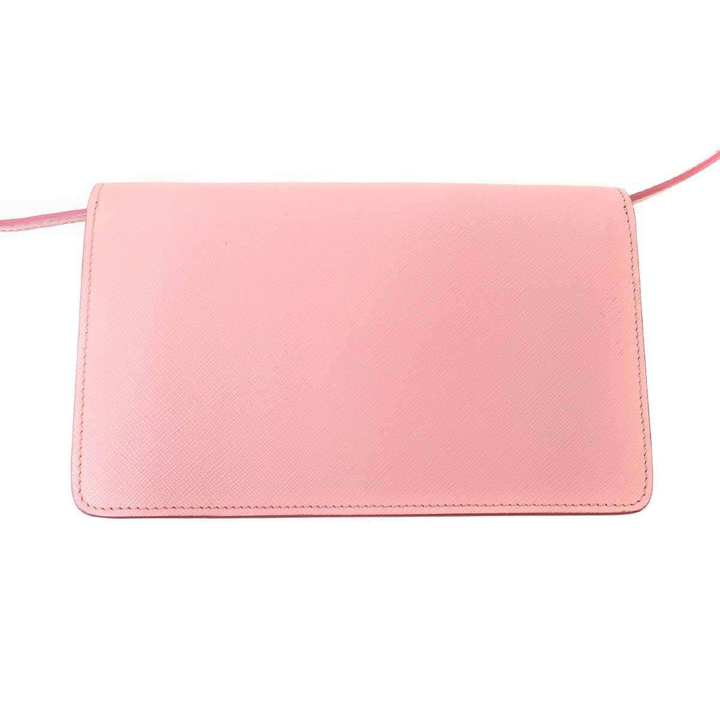Prada Saffiano Leather Shoulder Bag Pink — view 3