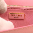 Prada Saffiano Leather Shoulder Bag Pink — view 6