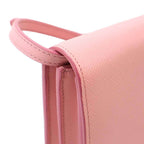 Prada Saffiano Leather Shoulder Bag Pink — view 8