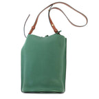 Loewe Gate Bucket Leather Shoulder Bag Green