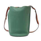 Loewe Gate Bucket Leather Shoulder Bag Green — view 2