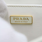 Prada Saffiano Small Leather Shoulder Bag White — view 6