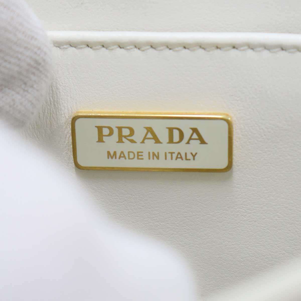 Prada Saffiano Small Leather Shoulder Bag White — view 6