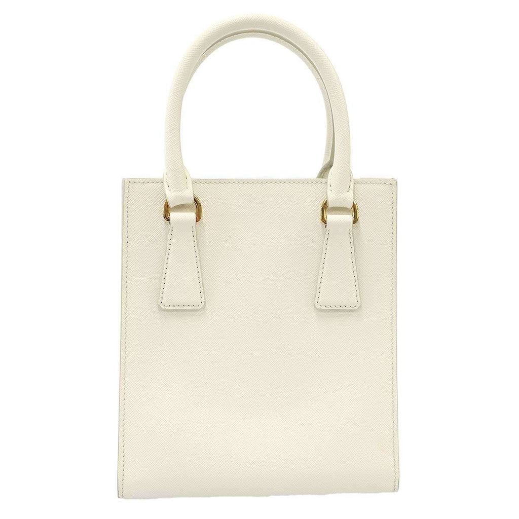 Prada Saffiano Small Leather Shoulder Bag White — view 3