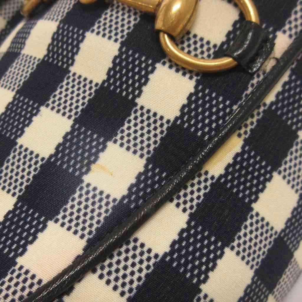Gucci Princetown Plaid Horsebit Sandals Slippers Slip Ons Navy — view 9