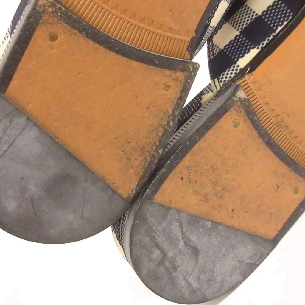 Gucci Princetown Plaid Horsebit Sandals Slippers Slip Ons Navy — view 6