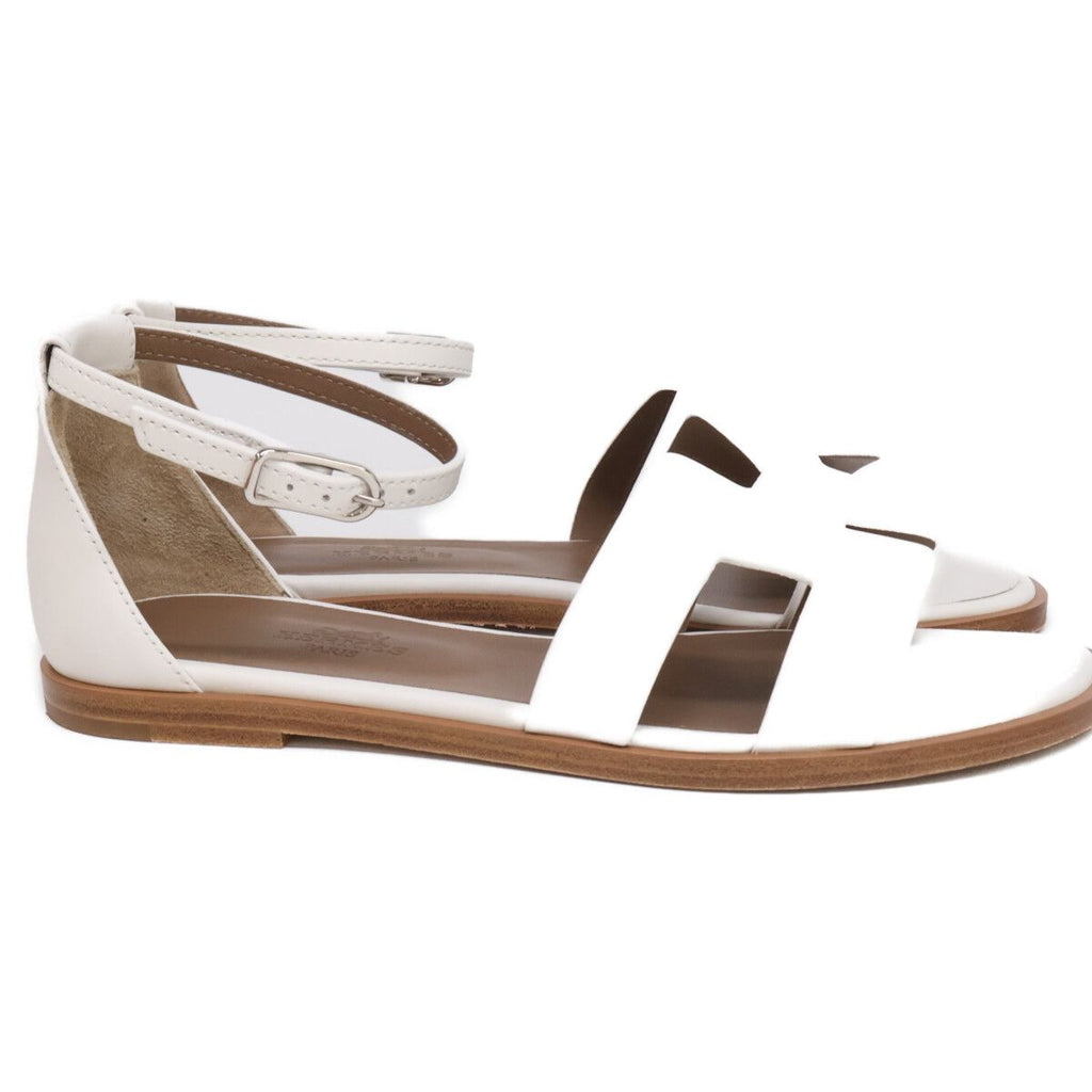 Hermes White Suntory Sandals — view 4