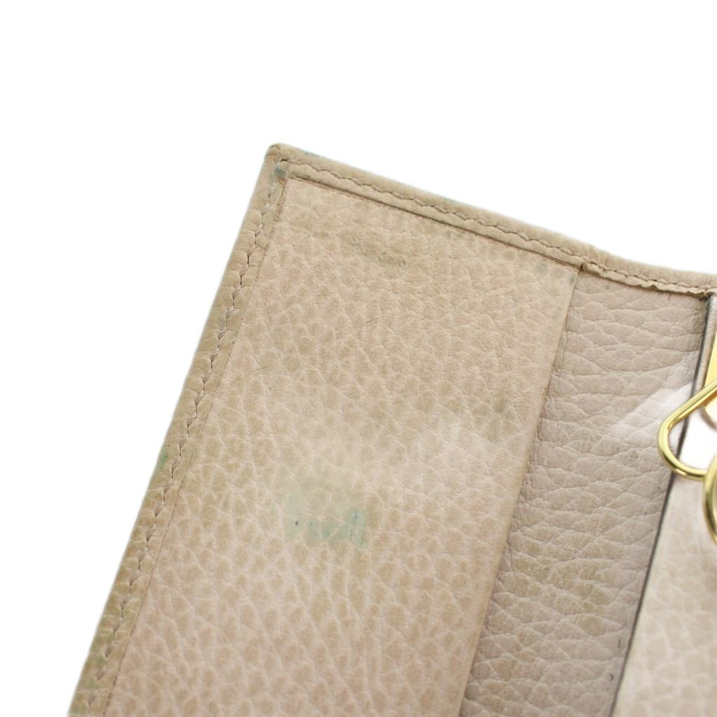 Gucci Key Case Logo 6 Leather Marmont Pink Key Holder — view 6