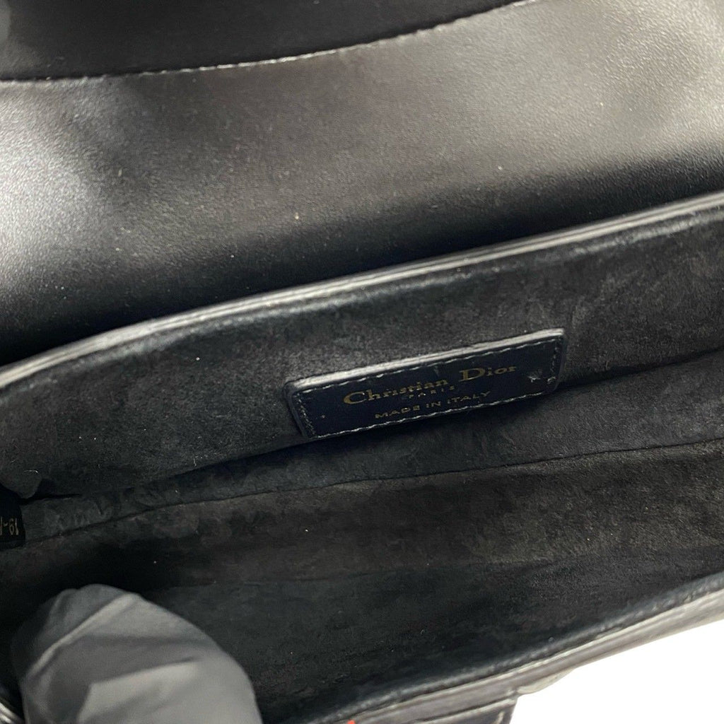 Dior Saddle Bag Canvas Leather 2-Way Black — view 9