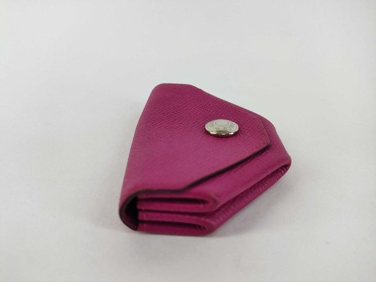 Hermes Coin Case le Van Quatre Pink Veau Epsom Silver — view 5