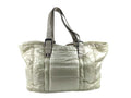 Bottega Veneta Tote Spinner Yellow Beige Nylon Leather Intrecciato Shoulder