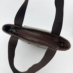 Prada Triangle Logo Tote Leather Brown Vintage — view 7