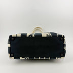 Chanel Window Pattern CC Logo Tote Canvas Black Ivory Silver Vintage — view 9