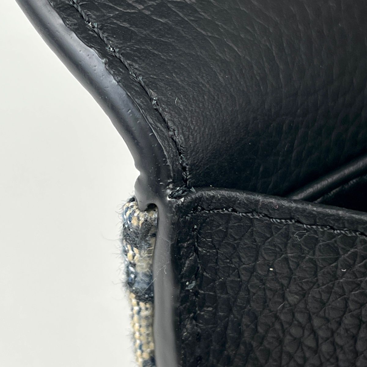 Dior Trotter Pattern Bifold Wallet Saddle Canvas Black — view 4